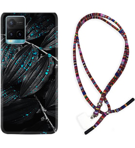 Vivo Y11S Y21S Y20 Y20S Y70 Kılıf Boyun Asklı Rasta Silikon Foid Green 1643