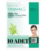 DERMAL Sıkılaştırıcı, Nemlendirici Yeşil Çay Özlü Kolajen Maske X10 Adet