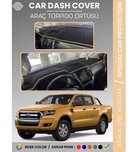 FORD RANGER (2018-2019) Torpido Örtüsü Ön Göğüs Koruma Torpido Koruma Tam Uyum Kaymaz Kolay Montaj