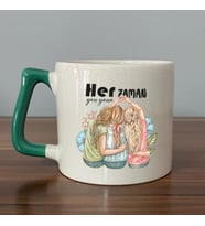 Her Zaman Yanyana Baskılı Yeşil Kulplu D Kupa