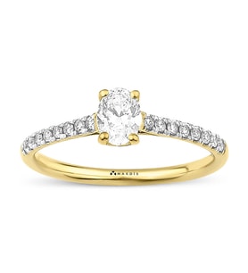 0.70 Karat Oval Tektaş Pırlanta Yüzük