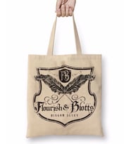 Harry Potter Flourish And Blotts Bez Çanta Uzun Saplı