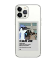 Iphone 15 Pro Uyumlu Regular Show Mordecai ve Rigby Desenli Şeffaf Telefon Kılıfı
