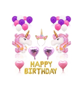 Çıtıpıtıstore Unicorn Doğum Günü Balon Seti