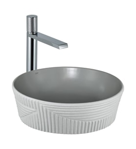 E-W1502MAG Tezgah Üstü Lavabo Mat Gri & Beyaz