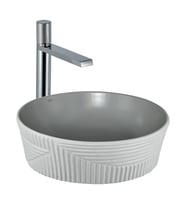 E-W1502MAG Tezgah Üstü Lavabo Mat Gri & Beyaz