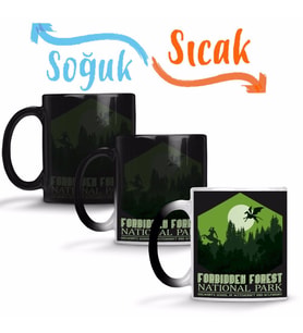 Harry Potter Forbidden Forest National Park Sihirli Kupa Bardak Porselen