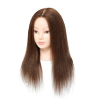 %100 Gerçek Saç Eğitim Mankeni Profesyonel Kuaför Eğitim Mankeni Puppet Avrupa Saç 55-60 cm
