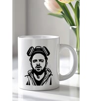 Breaking Bad Jesse Pinkman Tasarımlı 330ml Baskılı Beyaz Seramik Kupa Bardak
