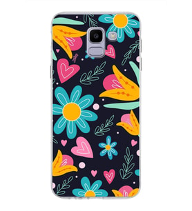 PrintiFy Samsung Galaxy J6 2018 ile Uyumlu 1mm Slim Fit Retro Colors 1 Baskılı Şeffaf  Kılıf