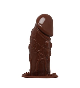 OdinsShop Klitoral Uyarıcılı Tırtıklı Damarlı Penis Kılıfı