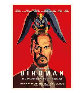 BirdMan Poster Tablo Ahşap Poster Dekoratif