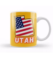 Utah usa vintage Kupa Bardak Porselen