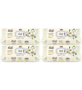 Fibril Islak Havlu Mendil 90 Yaprak Gizemli Yasemin Plastik Kapaklı (4 Lü Set) 360 Yaprak