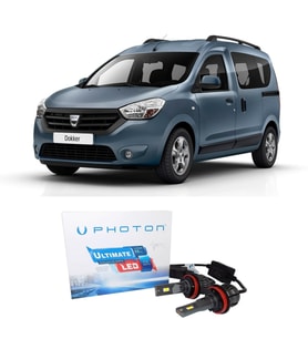 Dacia Dokker Uzun Led Xenon Kısa Far Ampulü H4 Ultimate Yeni Seri Beyaz