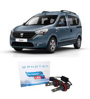 Dacia Dokker Uzun Led Xenon Kısa Far Ampulü H4 Ultimate Yeni Seri Beyaz