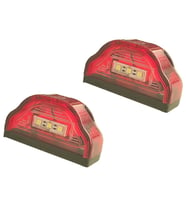 2 Adet Tır Kamyon Dorse Plaka Lambası Kobra Model 12-24 Volt (Kırmızı)