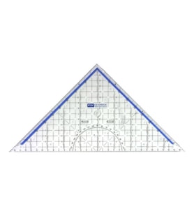 Kraf Geodreick Geometrik Açılı Gönye 32 cm (Şeffaf)
