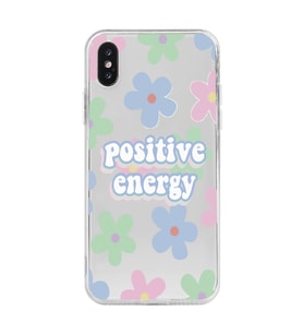 Iphone XS MAX Uyumlu Positive Energy Tasarımlı Şeffaf Telefon Kılıfı