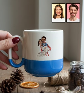 Kişiye Özel Karikatürlü Sevgiliye Hediye Kupa Bardak Pro Sevgililer Günü Hediyesi