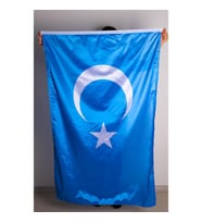 Doğu Türkistan Milli Gönder Bayrağı Raşel Kumaş Dijital Baskı