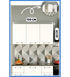 120Cm Panovit Mini Üst Modül Mutfak
