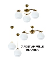 Modern Aydınlatma Seti, Salon, Yatak Odası ve Mutfak İçin 2'li veya 3'lü