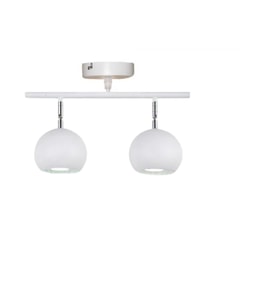 Rsylight Metal Modern Spor 2 Lİ Beyaz Mafsallı Led Spot Avize Günışığı Ampullü