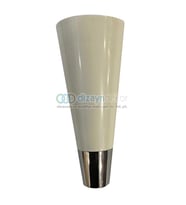 Konik Mobilya Dolap Ayağı Beyaz Parlak Krom 15 Cm
