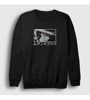 Presmono Unisex Siyah Muzan Kibutsuji V2 Anime Demon Slayer Kimetsu No Yaiba Sweatshirt 308858tt