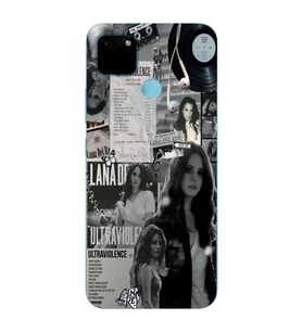 Realme C21Y/C25Y Uyumlu Lana Del Rey Desenli Şeffaf Telefon Kılıfı