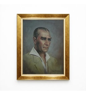 Tablore Sanat Pastel Tonlar Atatürk Kanvas Tablo