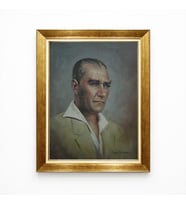 Tablore Sanat Pastel Tonlar Atatürk Kanvas Tablo