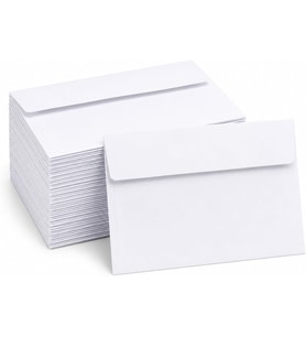 100 Adet Kendinden Yapışkanlı Beyaz Mektup Zarfı, Tutkallı Kapaklı Zarf, Davetiye Tebrik Kartı Para Evrak Posta Gönderim Ofis Okul Zarfı, Düğün Davetiyesi Not Kartı İçin, 16x11 cm