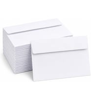 100 Adet Kendinden Yapışkanlı Beyaz Mektup Zarfı, Tutkallı Kapaklı Zarf, Davetiye Tebrik Kartı Para Evrak Posta Gönderim Ofis Okul Zarfı, Düğün Davetiyesi Not Kartı İçin, 16x11 cm
