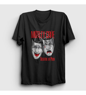 Presmono Unisex Siyah Theatre Mötley Crüe T-Shirt 167458tt