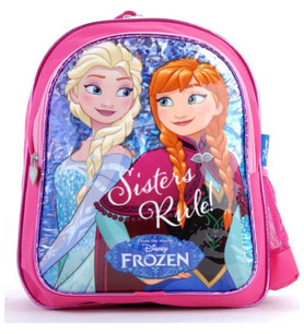 Lisanslı Frozen Okul Sırt Çantası - Elsa&Anna Sisters Rules! (Pembe)