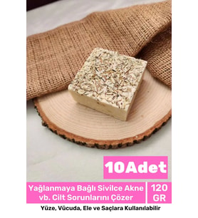 Lüks %100 Doğal Güzel Kokulu El Yüz Saç Vücut Cilt Orijinal Bitkisel Biberiye Sabunu 120G - 10 Adet
