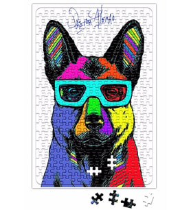 Pastor Alemao Pug Köpek Puzzle 240 Parça Yapboz