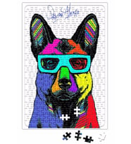 Pastor Alemao Pug Köpek Puzzle 240 Parça Yapboz