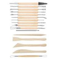 Seramik ve Çömlek Şekillendirme Seti Ebeşuar 16 Parça 1 Paket Kil Modelaj Modelleme Heykel Şekillendirici Hobi Sanatsal (Naturel)
