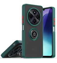 Realme C75 4g Kılıf Montreal Yüzüklü Silikon Kapak - Yeşil