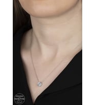 Union Swarovski Zirconia Kadın Pırlanta Montür Gümüş Kolye