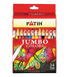 Fatih Kuru Boya Karton Kutu Jumbo Tam Boy 24 Renk 33424