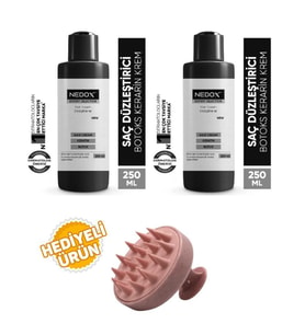 NEDOX 2 Adet Saç Düzleştirici,şekillendirici Keratin Botoks Krem 250 ml+Saç Masaj Tarağı+Saç Masaj Tarağı