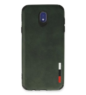 Newface Samsung Galaxy J7 Pro / J730 Kılıf Loop Deri Silikon - Yeşil