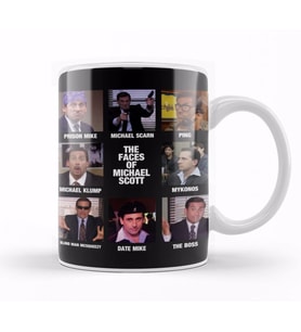 The Faces of Michael Scott The Office Kupa Bardak Porselen