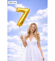 1 MT Gold Rakam Balon Helyumsuz Paketli Kargo Gönderimi