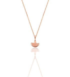 Gümüş rose minimal midye modeli kolye SGTL12385MIDYE