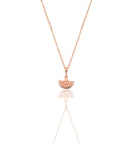 Gümüş rose minimal midye modeli kolye SGTL12385MIDYE